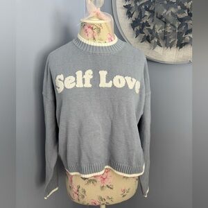 Sincerely Jules Blue 'Self Love' Sweater